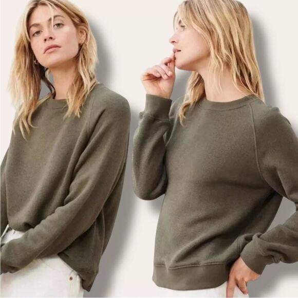 Jenni Kayne Saturday Sweatshirt French Terry Sage Green Small Women’s - Picture 9 of 9
